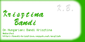 krisztina bandi business card